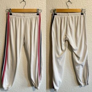 Spiritual Gangster Rainbow Luna 4 Stripe Sweatpant Joggers White Women’s Size XS